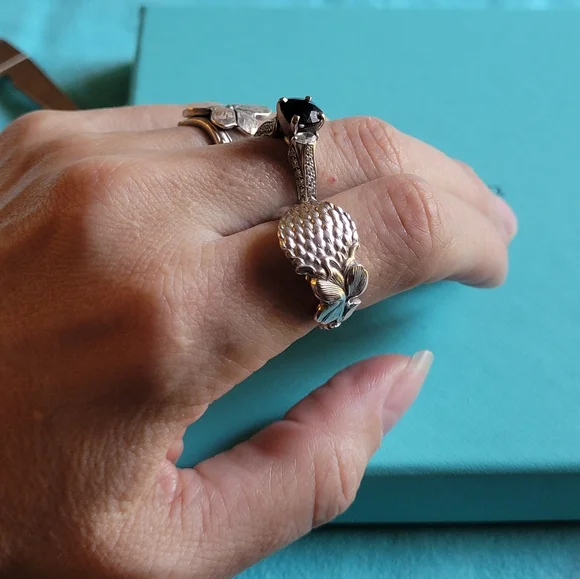 1885 Tiffany & Company Clover Spoon Ring 59 - Picture 10 of 16